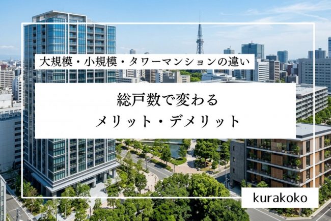 大規模・小規模・タワーマンションの違い｜総戸数で変わるメリット・デメリット