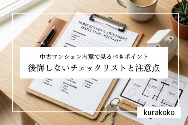 中古マンション内覧で見るべきポイント│後悔しないチェックリストと注意点