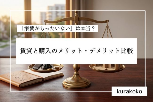 「家賃がもったいない」は本当？賃貸と購入のメリット・デメリット比較